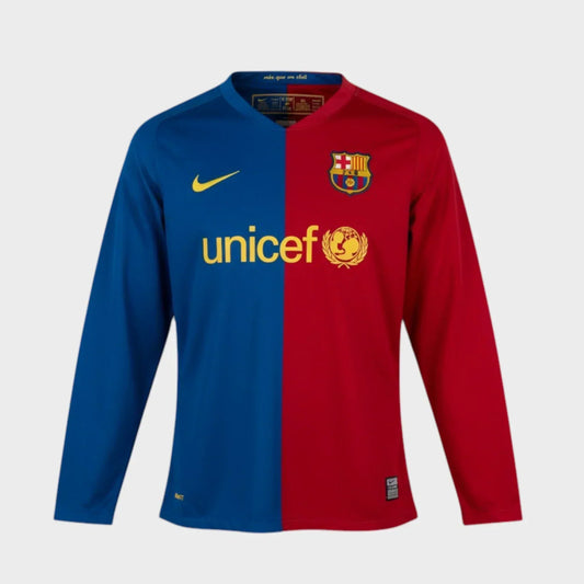 Camisa Barcelona I 2008/09 Manga Longa
