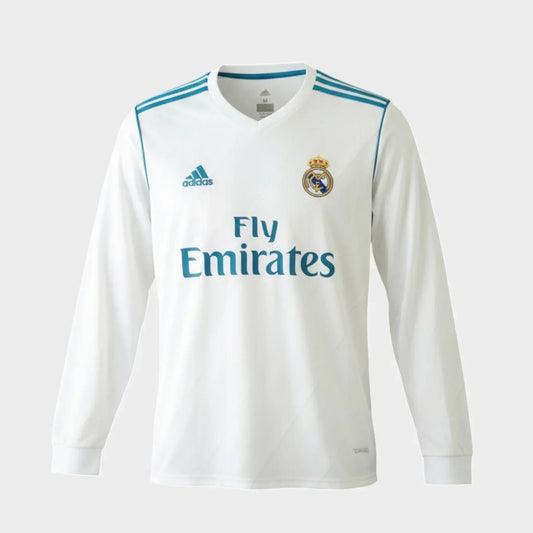 Camisa Real Madrid I 2017/18 Manga Longa